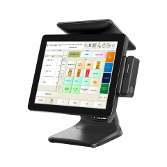 15 inch 1024 * 768 private model dining hotel cash register aluminum alloy capacitor touch screen POS cash register integrated machine