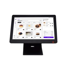 Fanless Dual-Screen POS System, Waterproof Commercial Touch Cash Register for Restaurant & Retail