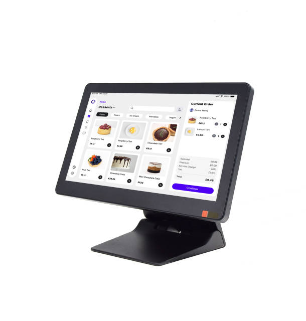 Fanless Dual-Screen POS System, Waterproof Commercial Touch Cash Register for Restaurant & Retail