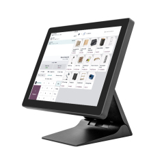 15" Sensitive Capacitive Touch POS Terminal, Aluminum Alloy POS System with Easy Install Secondary Screen & 2.5" Removable SSD