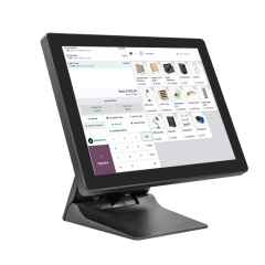 15" Sensitive Capacitive Touch POS Terminal, Aluminum Alloy POS System with Easy Install Secondary Screen & 2.5" Removable SSD