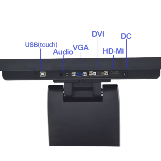 17" Industrial Touch Monitor Waterproof Metal Frame 1280x1024 USB Interface HD Display for Commercial Kitchens & Restaurants