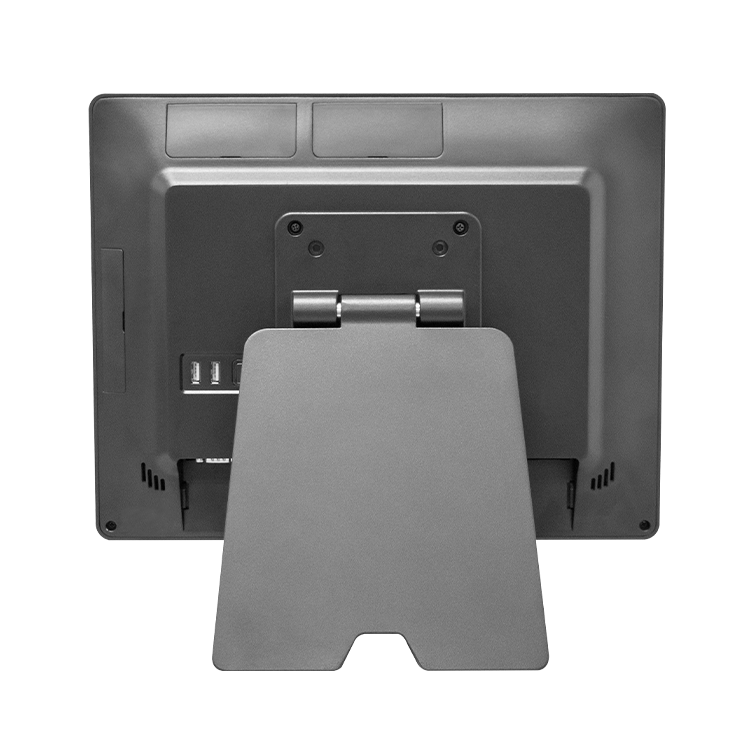 15" Sensitive Capacitive Touch POS Terminal, Aluminum Alloy POS System with Easy Install Secondary Screen & 2.5" Removable SSD