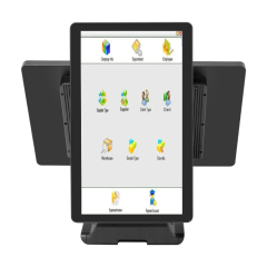 18.5"+15.6" Dual Screen BOE Touch Punto De Venta, Replaceable Horizontal/Vertical Screen with Hidden Wires