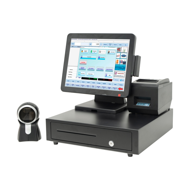 15" All-in-One Touch POS Terminal, Fanless Aluminum Alloy POS System for Bakery