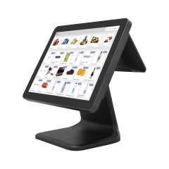 15" Capacitive Touch POS System, All-in-One Pos Machine with Hidden Wire Design & Built-in Speaker for Restaurant & Retail