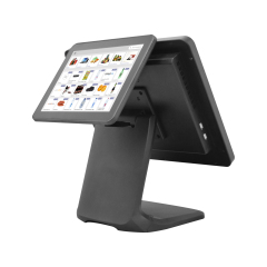 15" Capacitive Touch POS System, All-in-One Pos Machine with Hidden Wire Design & Built-in Speaker for Restaurant & Retail