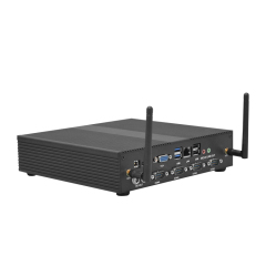 Support Customized Multi Interface Fanless Industrial Mini Computer with Metal Shell, POS System, Mini PC