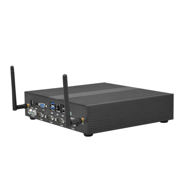 Support Customized Multi Interface Fanless Industrial Mini Computer with Metal Shell, POS System, Mini PC
