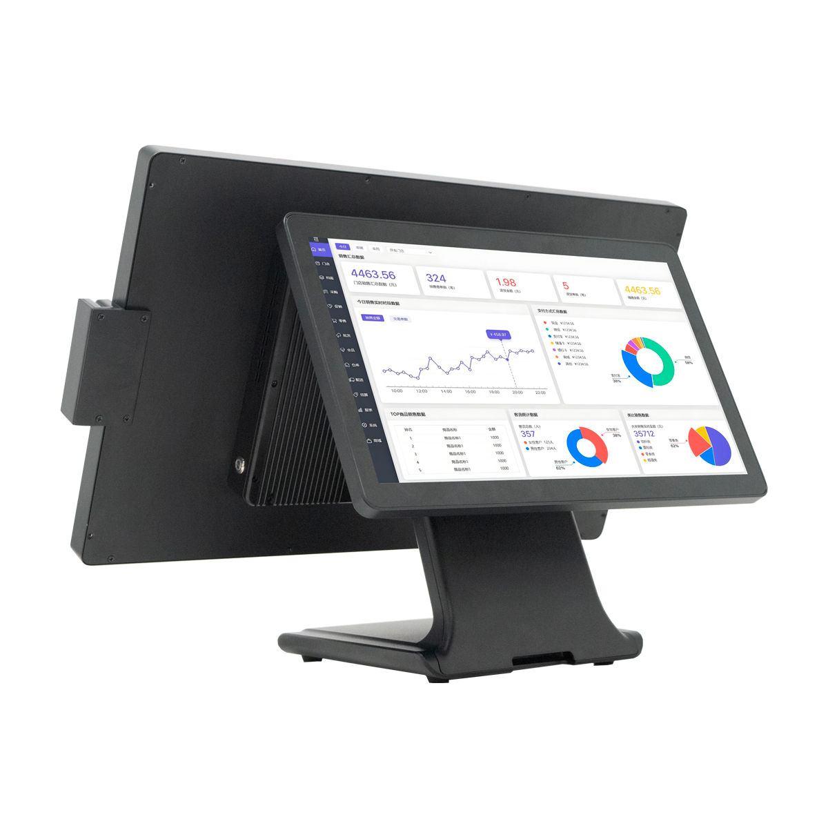 21.5''+15.6'' Premium All-in-One Dual Touch Pos Machine  Caisse Enregistreuse