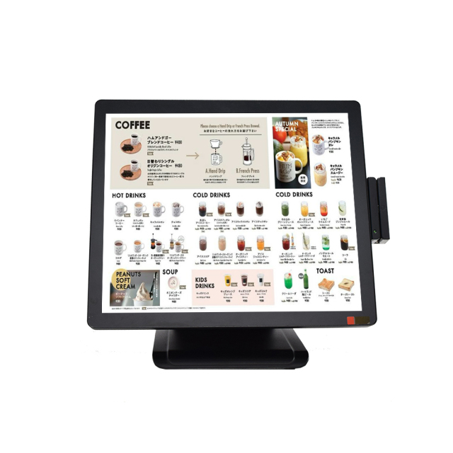 New 17 Inch 1280x1024 Full HD POS Touch Screen Monitor Black Aluminum Metal Frame Capacitive Touch Display USB for Business Use