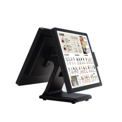New 17 Inch 1280x1024 Full HD POS Touch Screen Monitor Black Aluminum Metal Frame Capacitive Touch Display USB for Business Use