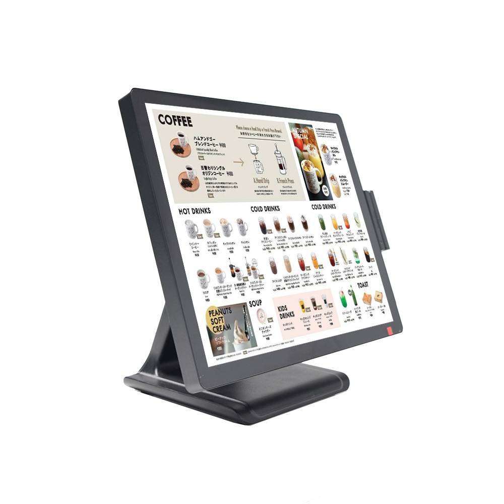 New 17 Inch 1280x1024 Full HD POS Touch Screen Monitor Black Aluminum Metal Frame Capacitive Touch Display USB for Business Use