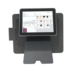 15" Waterproof Touch POS Machine, Fanless Aluminum Alloy POS System with Foldable Stand