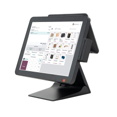 15" Waterproof Touch POS Machine, Fanless Aluminum Alloy POS System with Foldable Stand