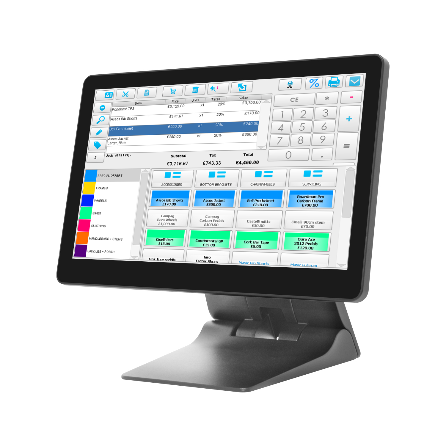Folding base 15 inch dual screen capacitive touch ordering industrial all in one POS machine all-in-one machine