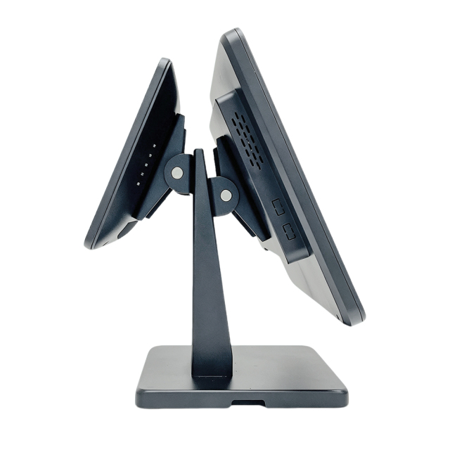 Dual Screen POS Stand 15–21.5" Adjustable Space-Saving Bracket for Retail & Restaurant