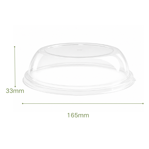 Biodegradable sugarcane bagasse pulp disposable fruit and vegetable salad bowl,MY SHOP,PET flat lid for poke bowls             PET dome lid for poke bowls