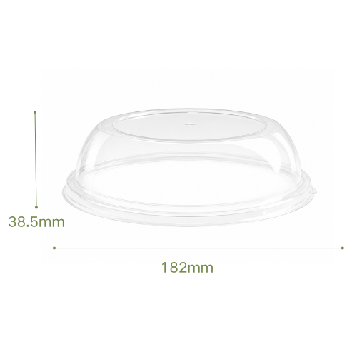 Biodegradable sugarcane bagasse pulp disposable fruit and vegetable salad bowl,MY SHOP,PET flat lid for poke bowls             PET dome lid for poke bowls