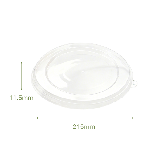 PET flat lid for poke bowls