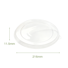 Biodegradable sugarcane bagasse pulp disposable fruit and vegetable salad bowl,MY SHOP,PET flat lid for poke bowls             PET dome lid for poke bowls