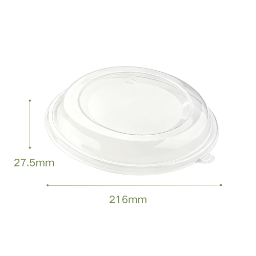 Biodegradable sugarcane bagasse pulp disposable fruit and vegetable salad bowl,MY SHOP,PET flat lid for poke bowls             PET dome lid for poke bowls