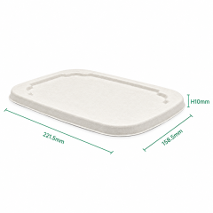 Multi-size biodegradable rectangular food containers made from sugarcane pulp, food-grade, waterproof and oil-proof, compostable, disposable commercial food delivery packaging boxes.,MY SHOP,Salad BowISeries