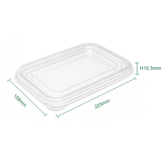 PET Flat Lid for 790ml Rectangular Box
