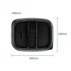 Food Grade PET & PP Disposable Compartment Containers for Takeaway and Commercial Catering,MY SHOP,Compartment lunch box