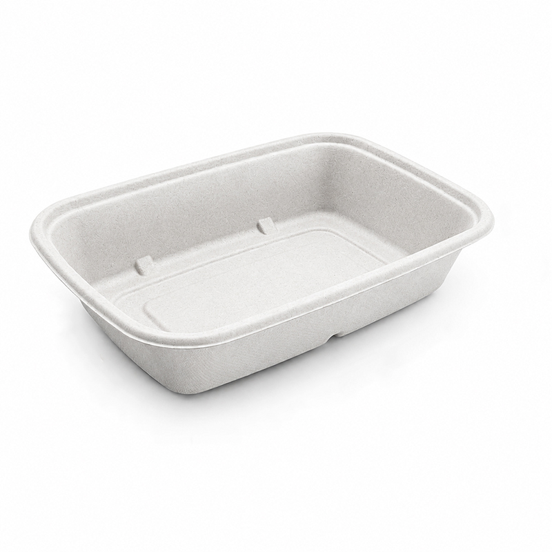 Multi-size biodegradable rectangular food containers made from sugarcane pulp, food-grade, waterproof and oil-proof, compostable, disposable commercial food delivery packaging boxes.,MY SHOP,Salad BowISeries