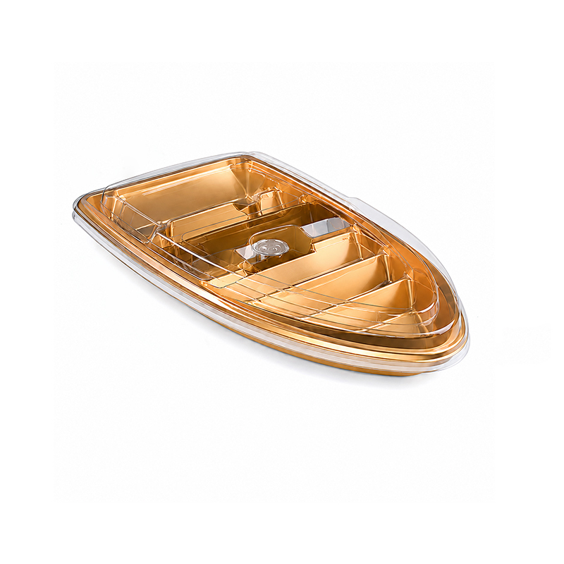 Food-grade PET disposable boat-shaped sushi box, commercial catering and takeout packaging container, specially customized for catering and takeout scenarios.,MY SHOP,Ship shaped tray