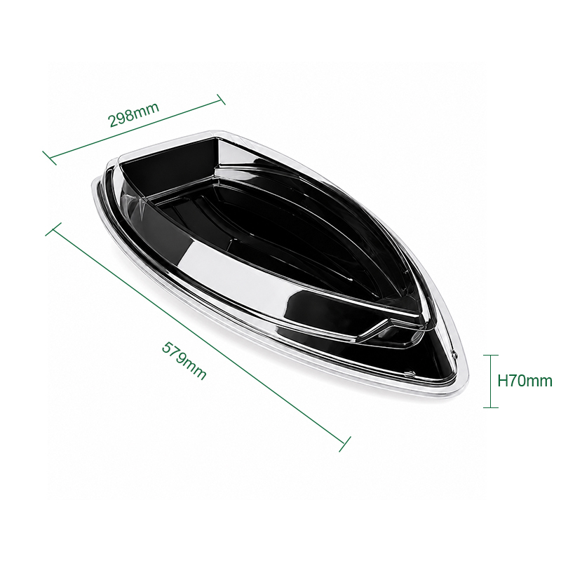 Food-grade PET disposable boat-shaped sushi box, commercial catering and takeout packaging container, specially customized for catering and takeout scenarios.,MY SHOP,Ship shaped tray