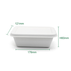 Narrow Rim 1000ml Square Box(Can only be in white)