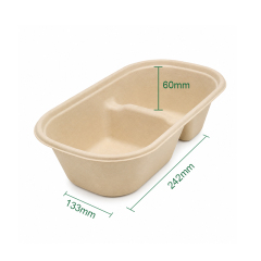 1000 2 -compartment Salad Box