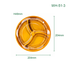 PET Disposable Deep Compartment Round Plates, Packaging Containers for Fruits, Desserts, Pastries, Supermarkets, Catering & Takeaway,MY SHOP,PET Disposable Deep Compartment Round Plates, Packaging Containers for Fruits, Desserts, Pastries, Supermarkets, Catering & Takeaway