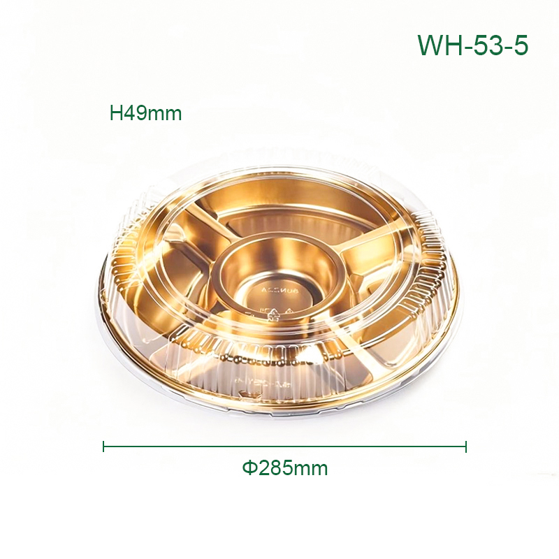 PET Disposable Deep Compartment Round Plates, Packaging Containers for Fruits, Desserts, Pastries, Supermarkets, Catering & Takeaway,MY SHOP,PET Disposable Deep Compartment Round Plates, Packaging Containers for Fruits, Desserts, Pastries, Supermarkets, Catering & Takeaway