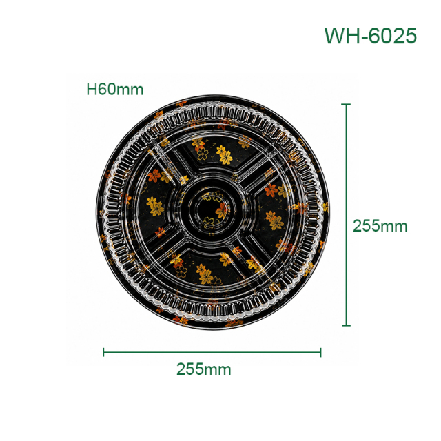 PET Disposable Deep Compartment Round Plates, Packaging Containers for Fruits, Desserts, Pastries, Supermarkets, Catering & Takeaway,MY SHOP,PET Disposable Deep Compartment Round Plates, Packaging Containers for Fruits, Desserts, Pastries, Supermarkets, Catering & Takeaway