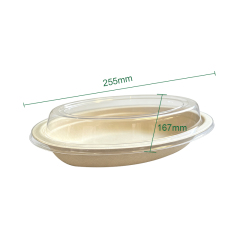 PET Lid for 10x6 Oval Bowl