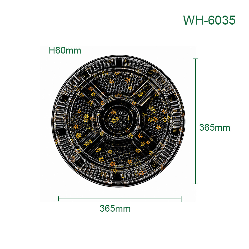 PET Disposable Deep Compartment Round Plates, Packaging Containers for Fruits, Desserts, Pastries, Supermarkets, Catering & Takeaway,MY SHOP,PET Disposable Deep Compartment Round Plates, Packaging Containers for Fruits, Desserts, Pastries, Supermarkets, Catering & Takeaway