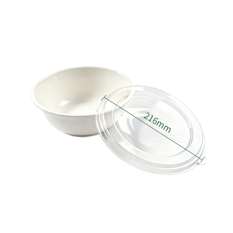 Compostable thick sugarcane pulp oval salad bowls, oil resistant, safe for microwave & refrigerator for multi-scene use.,AnOasis,14