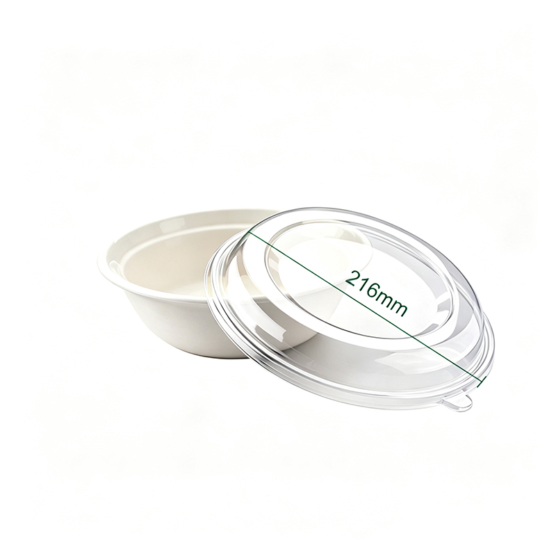 Compostable thick sugarcane pulp oval salad bowls, oil resistant, safe for microwave & refrigerator for multi-scene use.,AnOasis,14