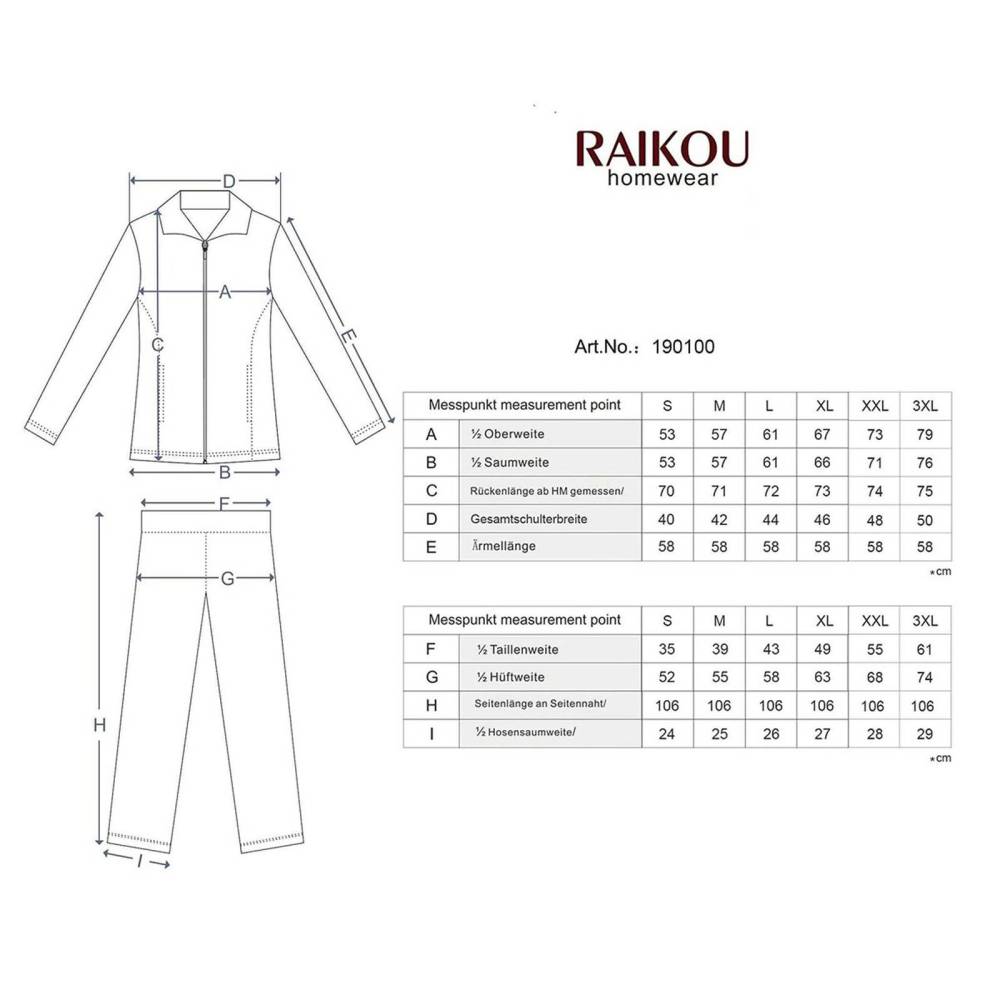 RAIKOU Damen Luxus Hausanzug in Jaquard Ausbrenntechnik