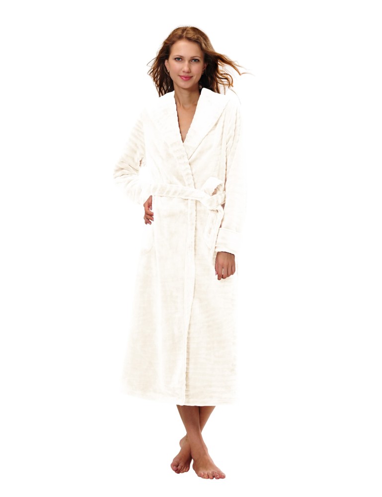 RAIKOU Damen Bademantel Morgenmantel Saunamantel weiches und super flauschiges Coral-Fleece Flausch RelaxKuschelfrottee Microfaser