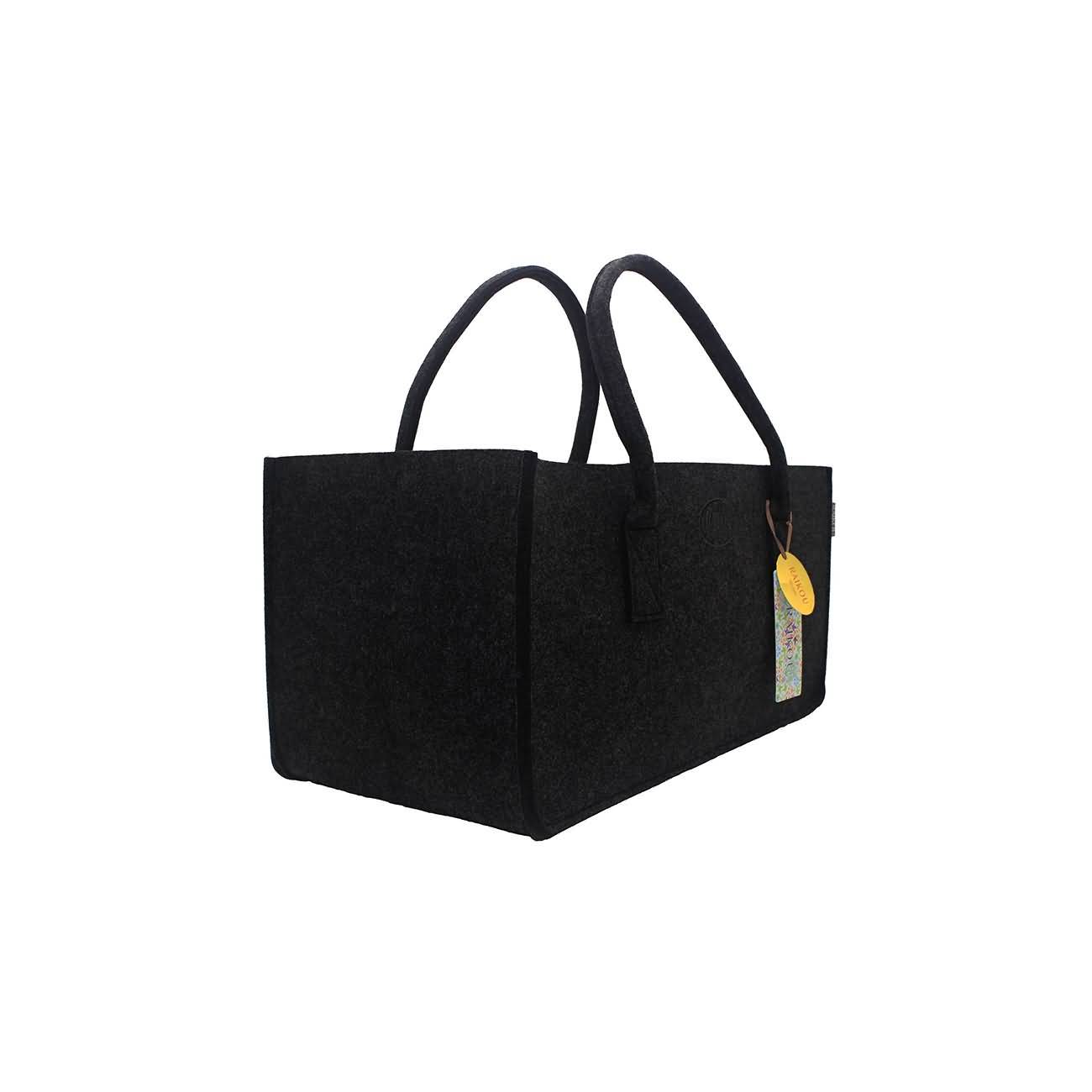 RAIKOU KULT Filz-Tasche Hochwertige Einkaufstasche, Strandtasche，Badetasche, Henkeltasche，Zeitungskorb, Filzkorb, Einkaufskorb, Kaminholztasche， Zeitungsständer  auch für Garten Picknick Strand，vielseitige Tragetasche zur Spielzeug Aufbewahrung Handtasche