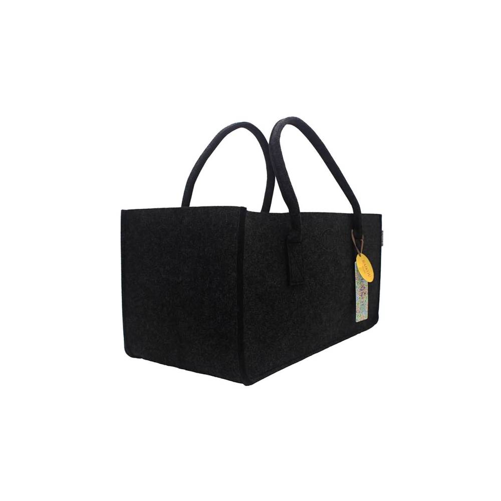 RAIKOU KULT Filz-Tasche Hochwertige Einkaufstasche, Strandtasche，Badetasche, Henkeltasche，Zeitungskorb, Filzkorb, Einkaufskorb, Kaminholztasche， Zeitungsständer  auch für Garten Picknick Strand，vielseitige Tragetasche zur Spielzeug Aufbewahrung Handtasche