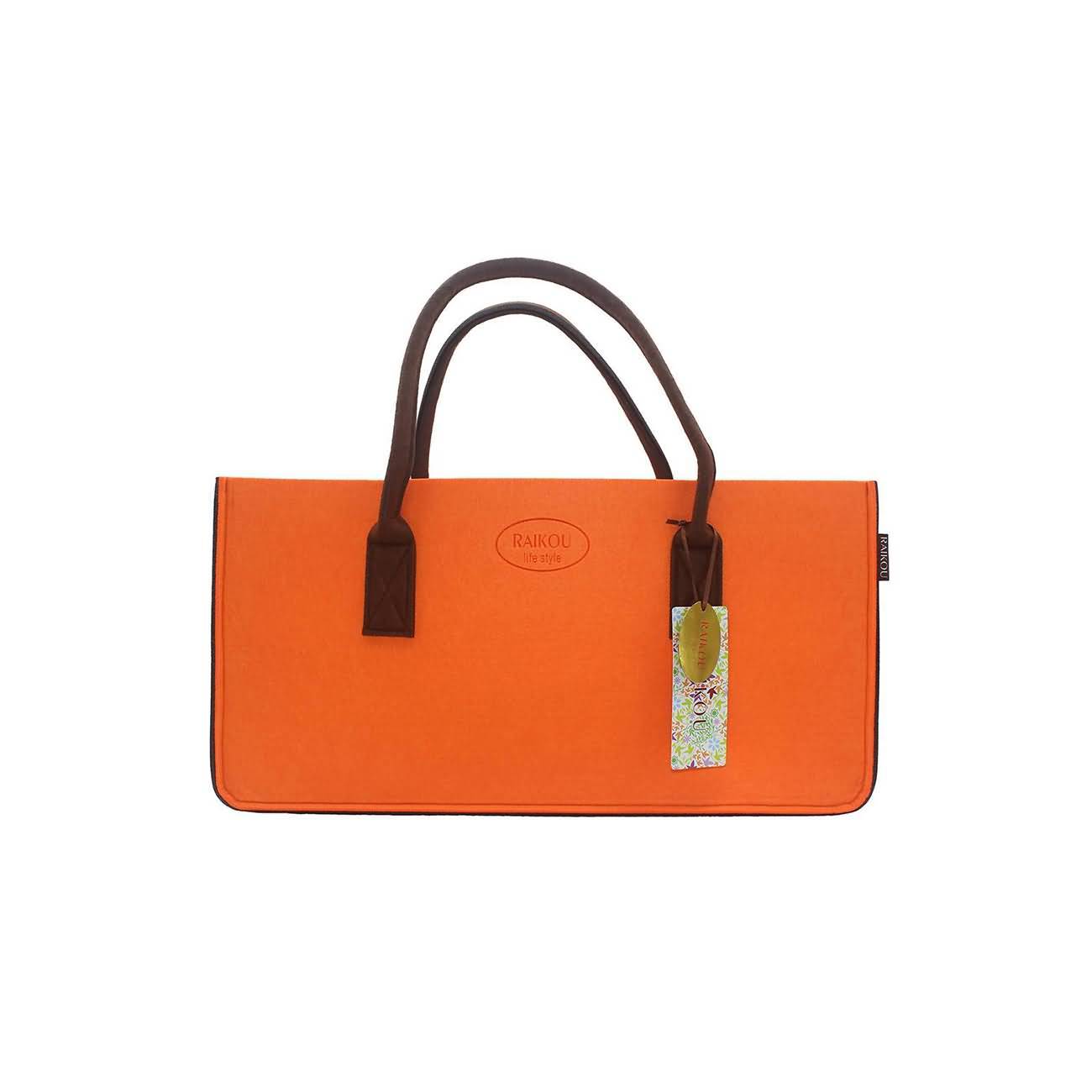 RAIKOU KULT Filz-Tasche Hochwertige Einkaufstasche, Strandtasche，Badetasche, Henkeltasche，Zeitungskorb, Filzkorb, Einkaufskorb, Kaminholztasche， Zeitungsständer  auch für Garten Picknick Strand，vielseitige Tragetasche zur Spielzeug Aufbewahrung Handtasche
