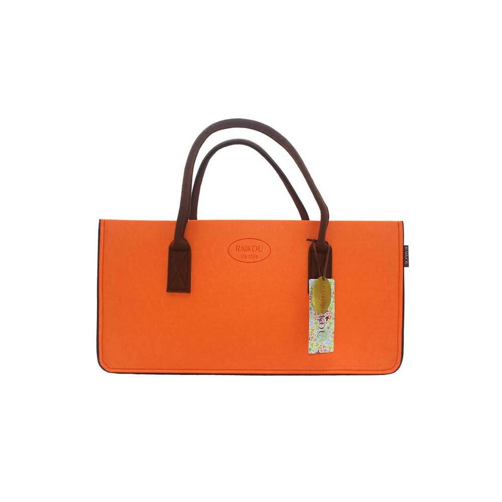 RAIKOU KULT Filz-Tasche Hochwertige Einkaufstasche, Strandtasche，Badetasche, Henkeltasche，Zeitungskorb, Filzkorb, Einkaufskorb, Kaminholztasche， Zeitungsständer  auch für Garten Picknick Strand，vielseitige Tragetasche zur Spielzeug Aufbewahrung Handtasche