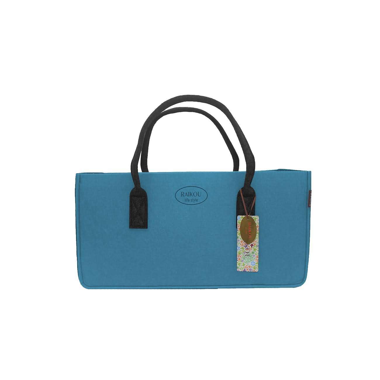 RAIKOU KULT Filz-Tasche Hochwertige Einkaufstasche, Strandtasche，Badetasche, Henkeltasche，Zeitungskorb, Filzkorb, Einkaufskorb, Kaminholztasche， Zeitungsständer  auch für Garten Picknick Strand，vielseitige Tragetasche zur Spielzeug Aufbewahrung Handtasche