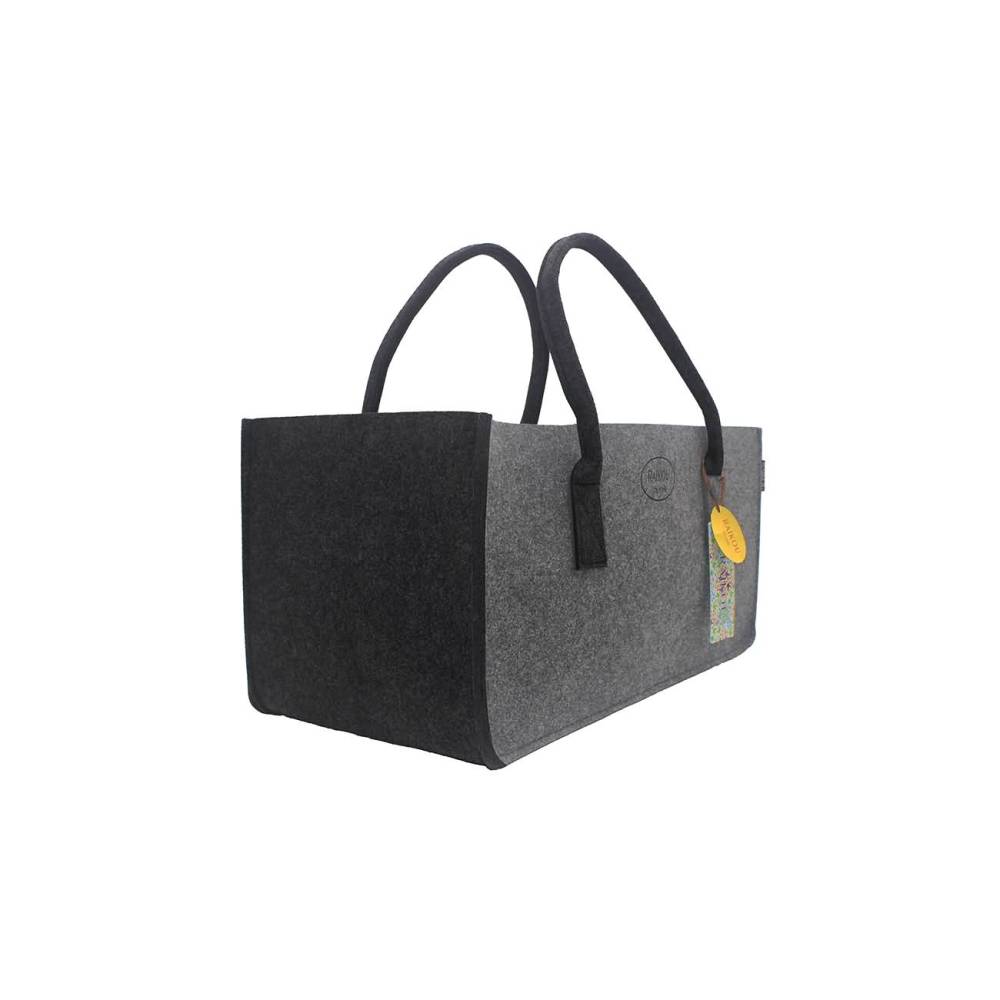 RAIKOU KULT Filz-Tasche Hochwertige Einkaufstasche, Strandtasche，Badetasche, Henkeltasche，Zeitungskorb, Filzkorb, Einkaufskorb, Kaminholztasche， Zeitungsständer  auch für Garten Picknick Strand，vielseitige Tragetasche zur Spielzeug Aufbewahrung Handtasche