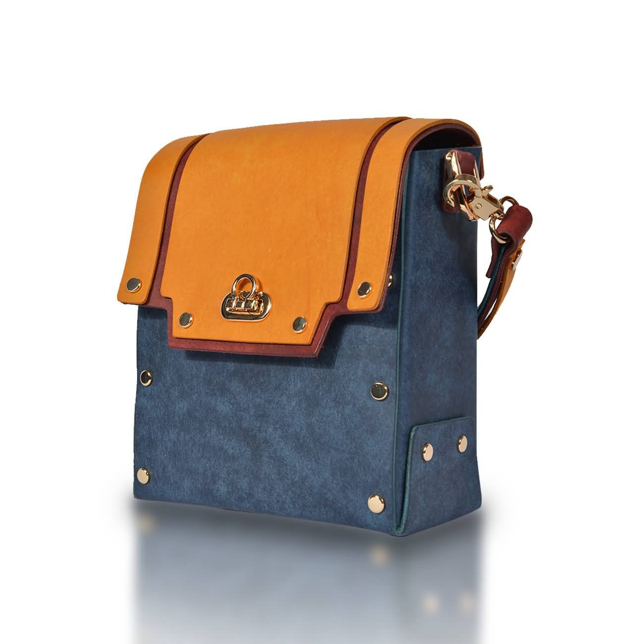 RAIKOU Damen Handtasche aus pflanzlich gegerbtem Leder italienische Lederwaren  Abendtasche Echt-Leder Schultertasche Umhängetasche schönes Vintage Design Vegetable-tanned leatherhandbag